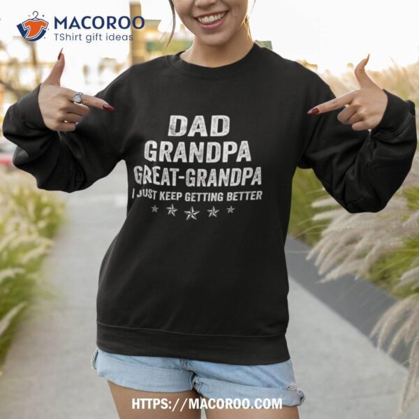 Fathers Day Gift From Grandkids Dad Grandpa Great Grandpa Shirt