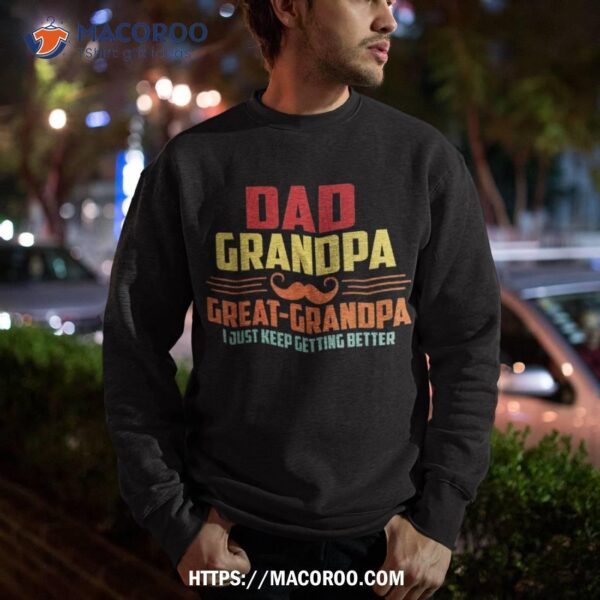 Fathers Day Gift From Grandkids Dad Grandpa Great Grandpa Shirt