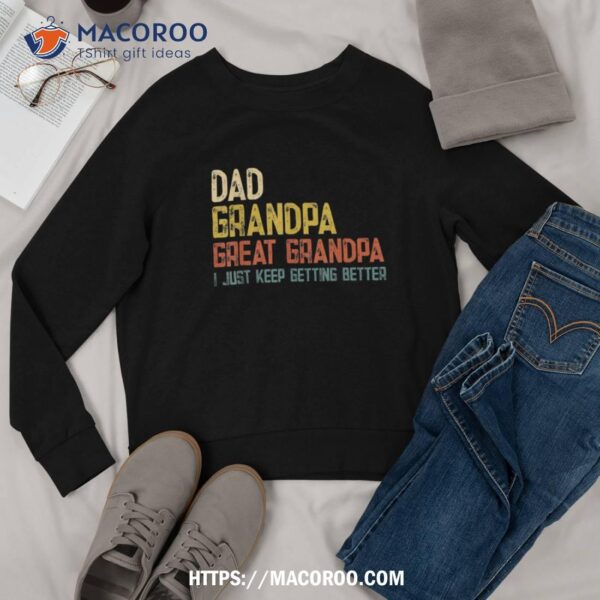 Fathers Day Gift From Grandkids Dad Grandpa Great Grandpa Shirt