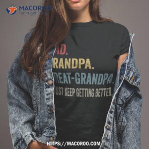 Fathers Day Gift From Grandkids Dad Grandpa Great Grandpa Shirt