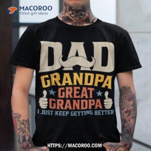 Fathers Day Grandpa Gift From Grandkids Dad Great Grandpa Shirt