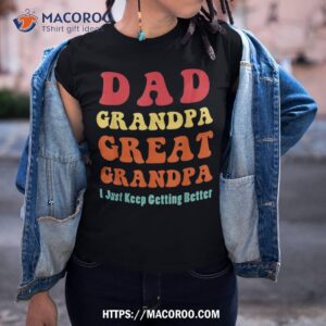 fathers day present from grandkids dad grandpa great grandpa shirt tshirt