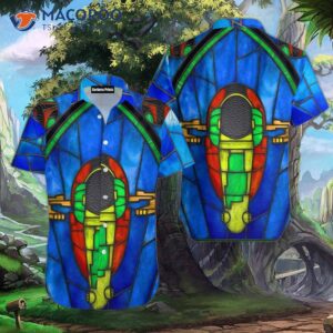 Fett's Ship Glass Blue Hawaiian Shirts