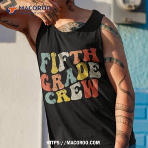 fifth grade crew teacher student boys kids back to school shirt tank top 1