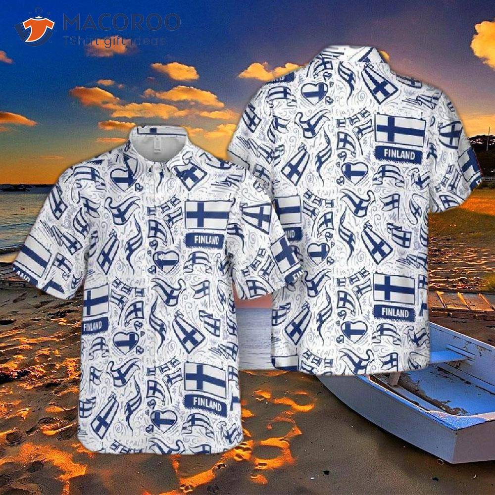 Finland Flag Hawaiian Shirt Finland Flag Hawaiian Shirt
