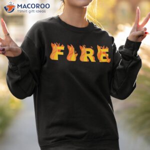 fire couple matching diy last minute halloween party costume shirt sweatshirt 2