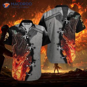 fire dungeon dragon hawaiian shirts 0