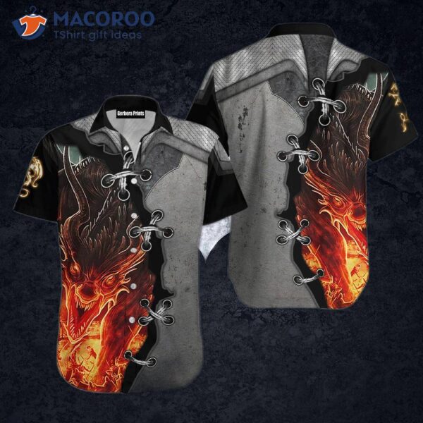 Fire Dungeon Dragon Hawaiian Shirts