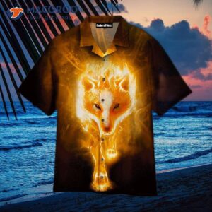 fire wolf dogs hawaiian shirts 1