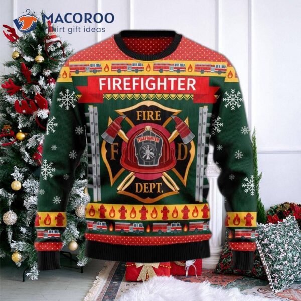 Firefighter Christmas Ugly Sweater