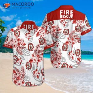 firefighter fire rescue hawaiian shirts 0