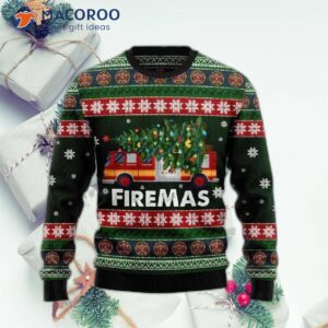 Firefighter Fireman Ugly Christmas Sweater