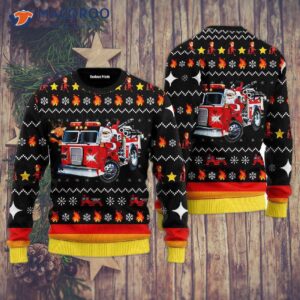 Firefighter Fireman Ugly Christmas Sweater