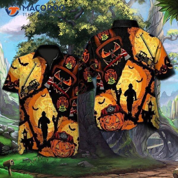 Firefighter Halloween Hawaiian Shirts