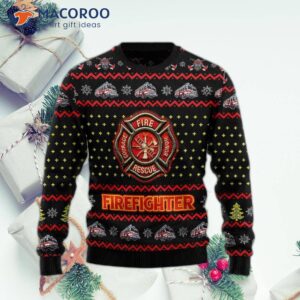 Firefighter Lover Ugly Christmas Sweater