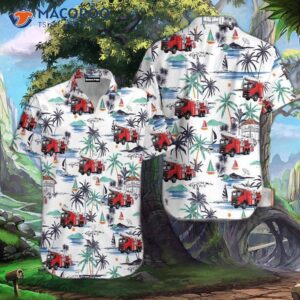 Firefighter’s Friend White Hawaiian Shirts