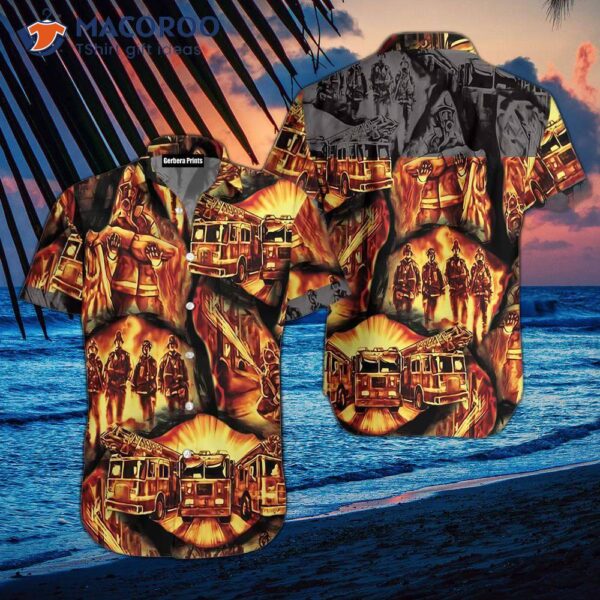 Firefighter Symbol On Fire Hawaiian Shirts