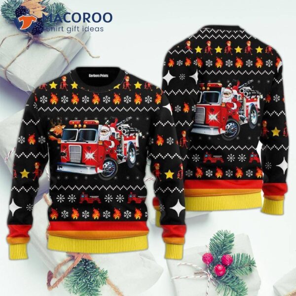 Firefighter Ugly Christmas Sweater