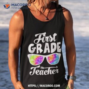 first 1st grade teacher day of school student kids shirt tank top