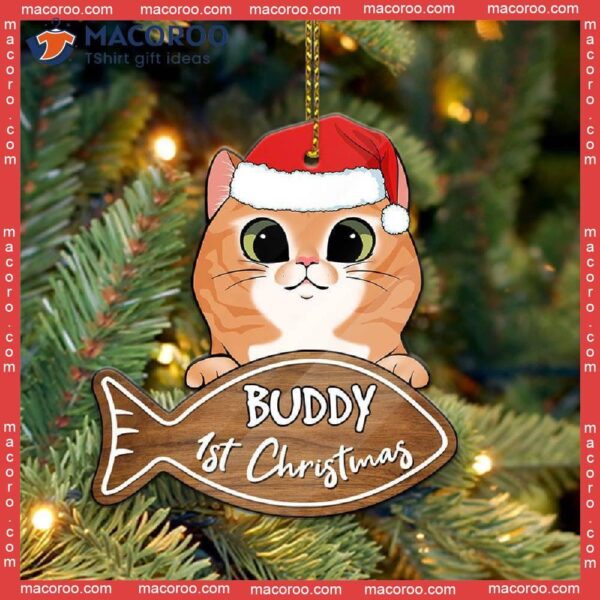 First Christmas Cat Custom-shaped Name Acrylic Ornament