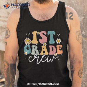 first day of 1st grade crew groovy back to school teacher shirt tank top