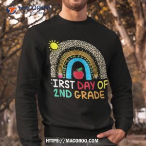 first day of 2nd grade rainbow team second grade teacher kid shirt sweatshirt