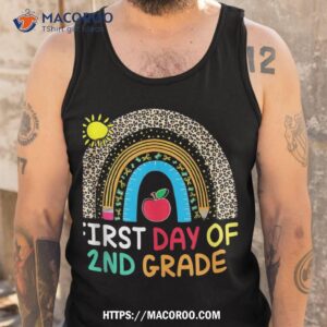 first day of 2nd grade rainbow team second grade teacher kid shirt tank top