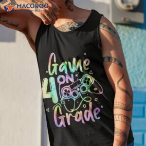 first day of fourth grade game on back to school kids shirt tank top 1