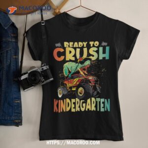 First Day Of Kindergarten Monster Truck Trex Shirt