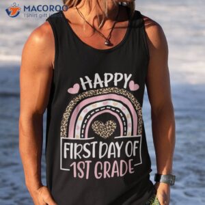 first day of school 1st grade kids back to rainbow shirt tank top