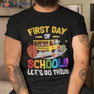 first day of school bus driver kids teacher back to shirt tshirt