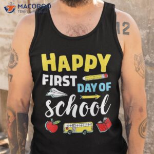 first day of school teacher child back to shirt tank top 1