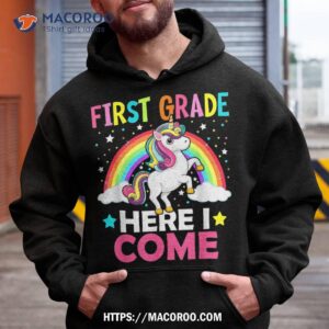 First Grade Here I Come Unicorn Back To School 1st Graders Shirt