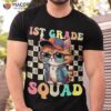 First Grade Squad Back To School 1st Cute Cat Girls Shirt