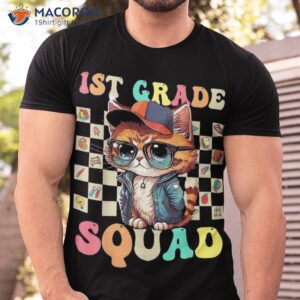 first grade squad back to school 1st cute cat girls shirt tshirt