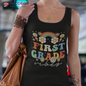 first grade vibes hippie groovy 1st back to school kid shirt tank top 4