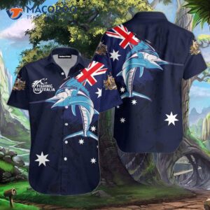 Fishing Australia Blue Hawaiian Shirts