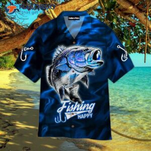 fishing makes me happy in blue hawaiian shirts 0