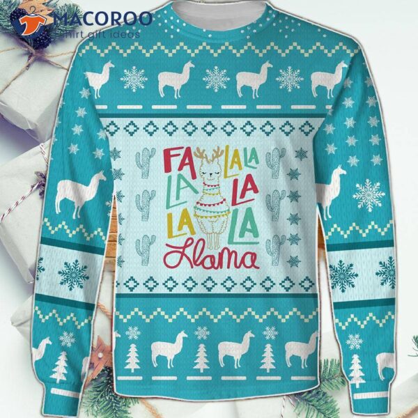 Fla La Llama Awesome Ugly Christmas Sweater