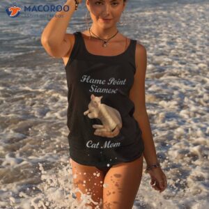 flame point siamese cat mom shirt tank top