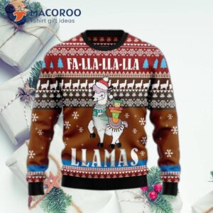 Flaming Llamas Ugly Christmas Sweater