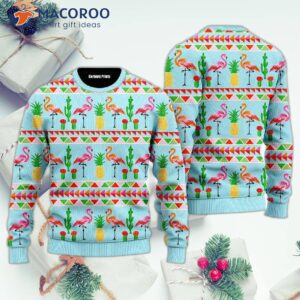 Flamingle Flamingo All The Way Ugly Christmas Sweater Pattern