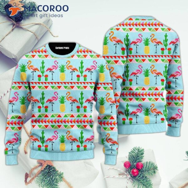 Flamingle Flamingo All The Way Ugly Christmas Sweater Pattern