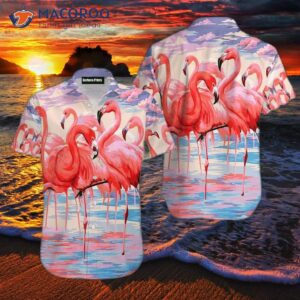 Flamingo-colored, Pink Hawaiian Shirt