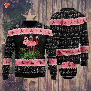 Flamingo Jingle Bells Tropical Ugly Christmas Sweater