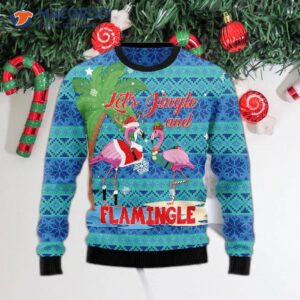 Flamingo Let’s Jingle Ugly Christmas Sweater