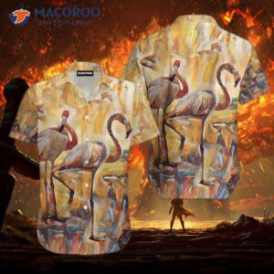 Flamingo-patterned Life Hawaiian Shirts