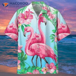 flamingo pink hawaiian shirt 0 2