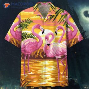 flamingo pink hawaiian water shirts 0