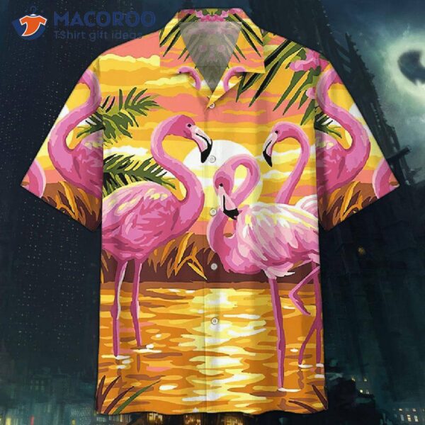 Flamingo Pink Hawaiian Water Shirts